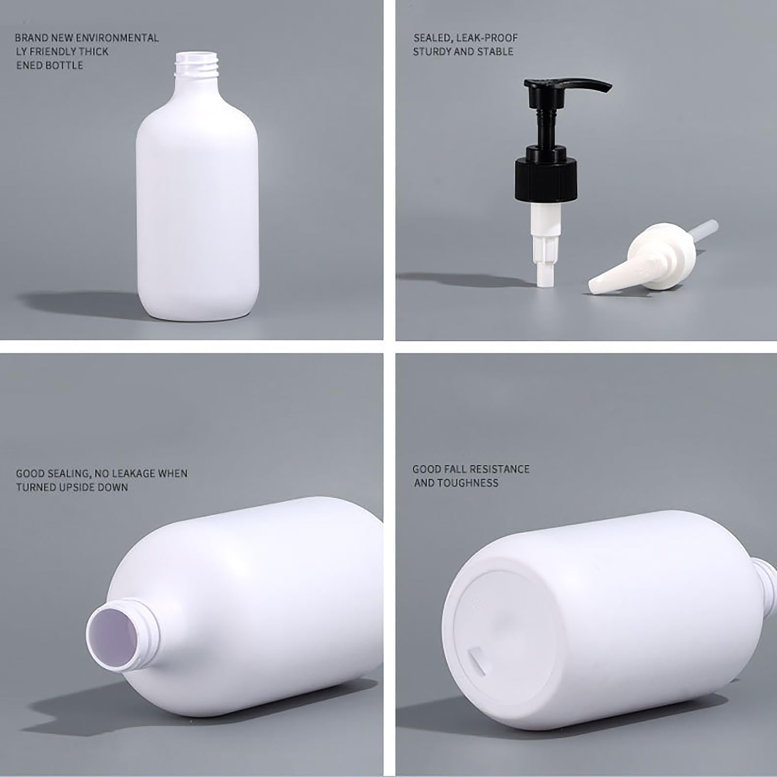 Amazon｜シャンプーボトル ディスペンサー 茶色 500ml 3本セット